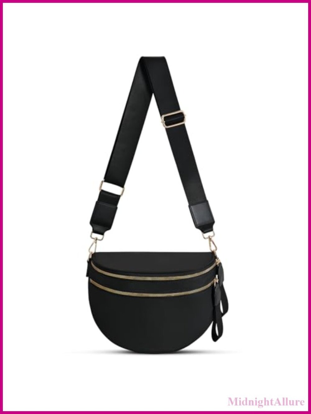 Checkered Nylon Crossbody Bag Bum Bag Large Fanny Pack Adjustable Strap
